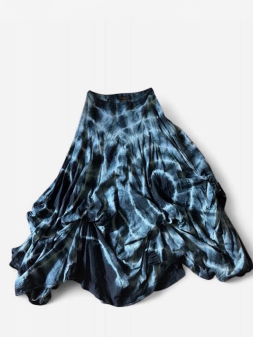 Solitaire Tie-Dye Maxi Skirt in Blue